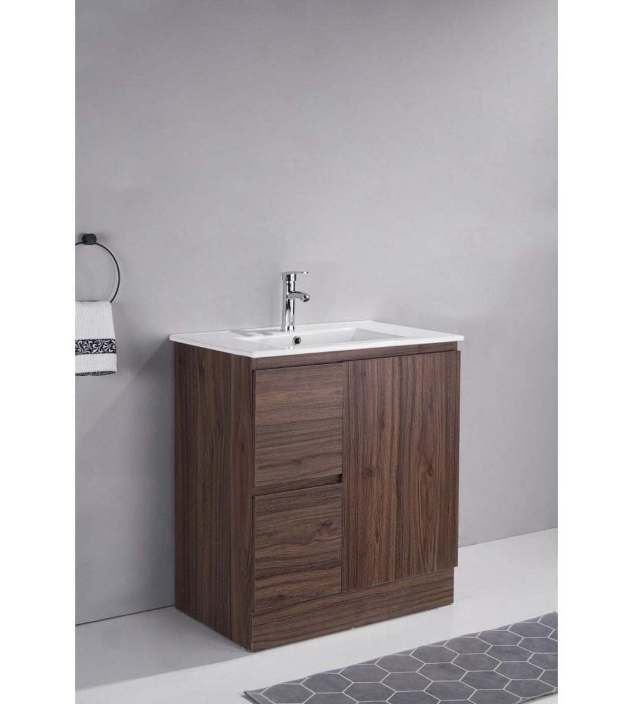 PVC material wood-color free stand vanity750W – Perfetto Living